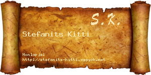Stefanits Kitti névjegykártya
